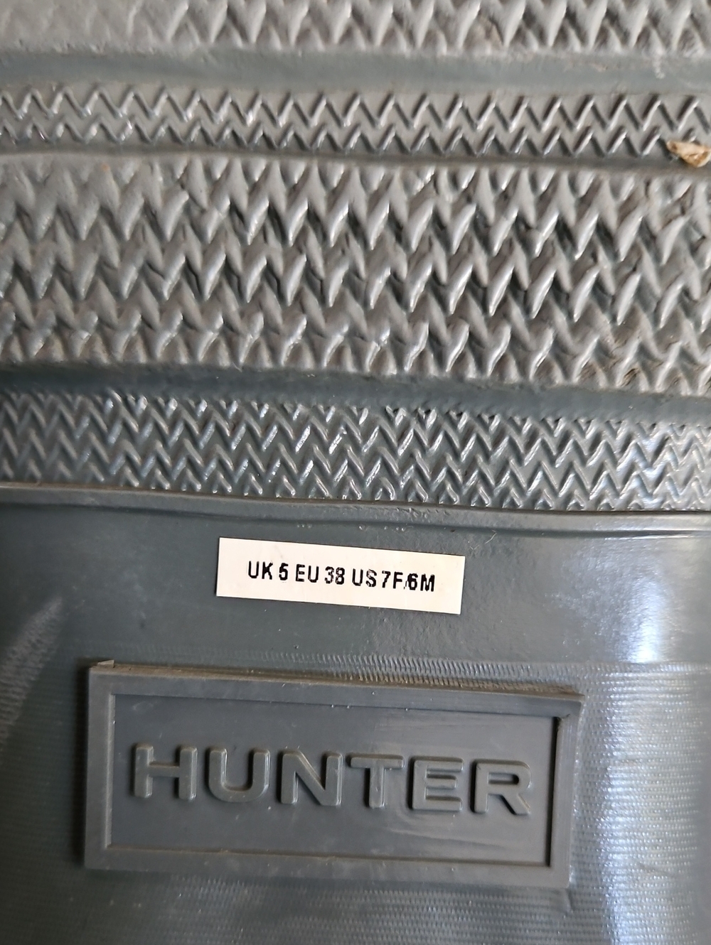 HUNTER Tall Green Rain Boots Size 7 - Picture 12 of 12